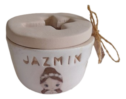 25 Souvenir Bautismo Personalizado Cerámica Perfumada