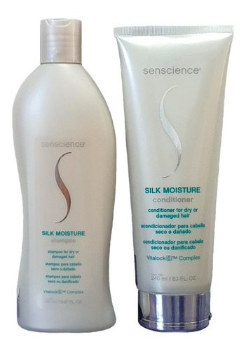 Senscience Kit Silk Moisture Sh + Cond 300ml Oficial C/ Selo