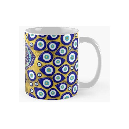 Taza Adorno De Mandala Elefante De Mal De Ojo Calidad Premiu