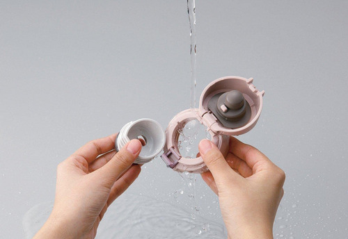 Taza De Acero Inoxidable Rosado Lavanda 350 Ml