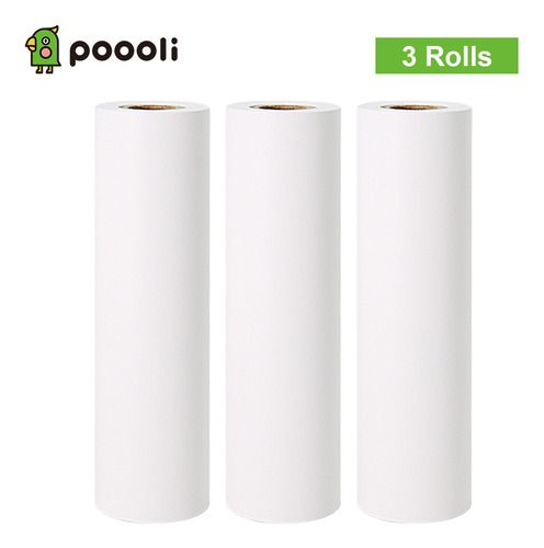 - Rollo De Papel Térmico Blanco No Adhesivo Poooli De 110 X