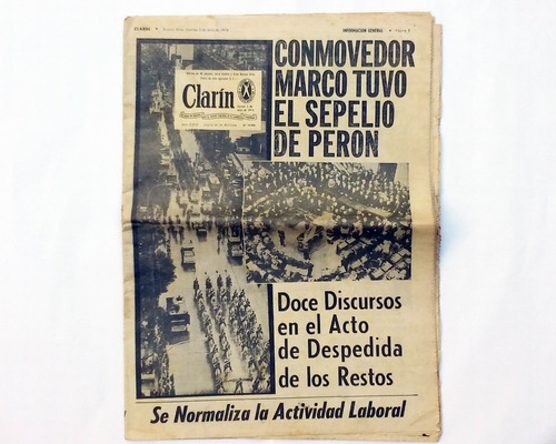 Diario Clarin 5 Julio 1974 + Especial 30 Años Muerte Peron