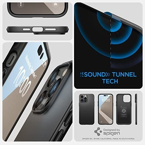 Imagen 7 de 7 de Funda Spigen Thin Fit Para iPhone 14 Pro - Negro