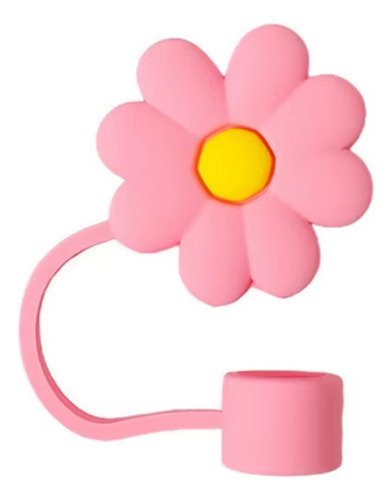 Tampa De Proteção Canudo Copo Stanley 10 Mm Modelos Variados Flor Rosa