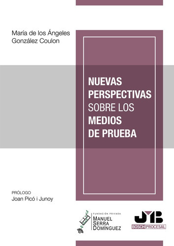 Nuevas Perspectivas Sobre Los Medios De Prueba, De María De Los Ángeles González Coulon. Editorial J.m. Bosch Editor, Tapa Blanda En Español, 2022