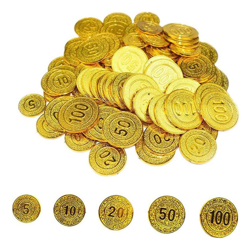 .. 100 Unids Fichas De Poker 5 10 20 50100 Monedas Piratas