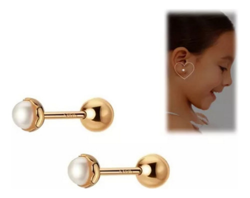 Aros 18 Kilates (18k) Para Bebe Atornillados