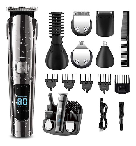 Maquina De Cortar Pelo Digital Lcd Cabello Cortadora Trimmer