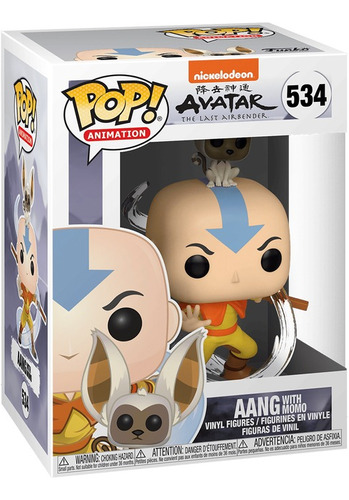 Funko Pop Original Aang With Momo Avatar The Last Airbender