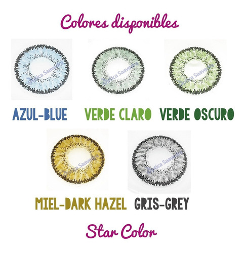 Star Colors Ii Lentes De Contacto Cosméticas Soflens Gris