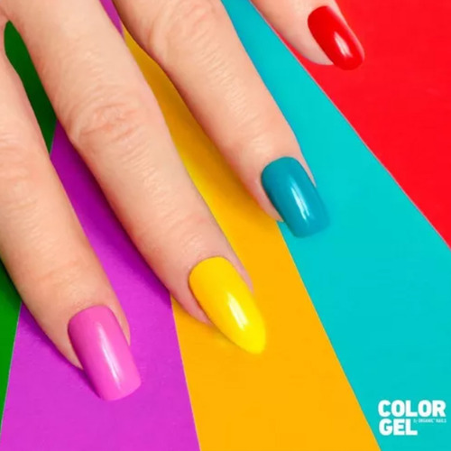 Color Gel Esmalte Uñas Ciel #164 Organic Nails 15 Ml Color Azul