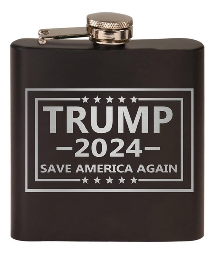 Donald Trump 2024 Save America Again Petaca De Acero Inoxida
