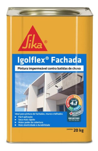 Sika Pintura Impermeável 4 Em 1 Multiuso - Igolflex Fachada