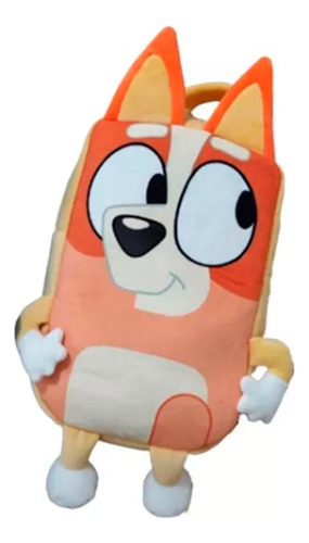 Mochila De Felpa Diseño Bluey Y Bingo Estilo Escolar