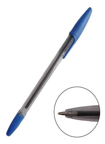 Imagen 1 de 3 de Pack X50 Boligrafos Lapiz De Tinta Azul 1.0mm Boligrafos