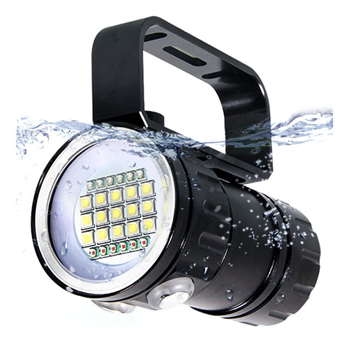 Linterna De Buceo 18000lm Ipx8 Impermeable Antorcha Led De B