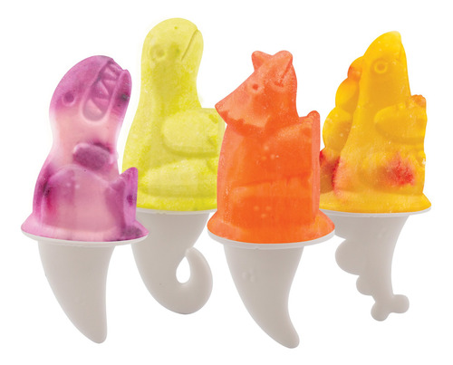 Moldes De Silicona Para Paletas Con Varillas (dino) -