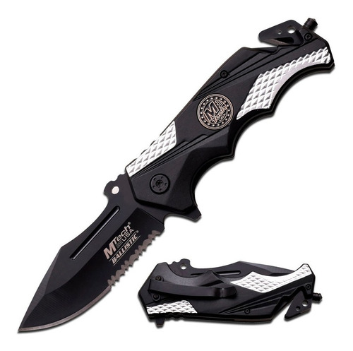 Navaja De Rescate Mtech Usa Ballistic 911 Plata