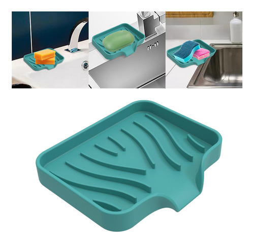 Soporte De Silicona Para Jabón, Bandeja De Drenaje De