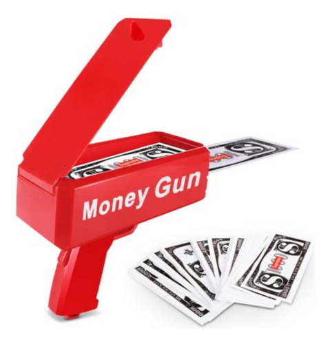 Pistola Lanza Billetes Money Gun, Incluye Los Bullentes