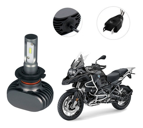 Lâmpada Ultra Led Farol R 1200gs Adventure Triple Black 2015