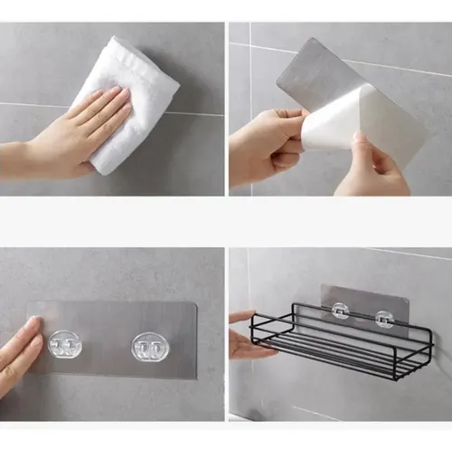 Estante Organizador Baño Ducha Metal Adhesivo Almacenamiento Una Ganga 23018