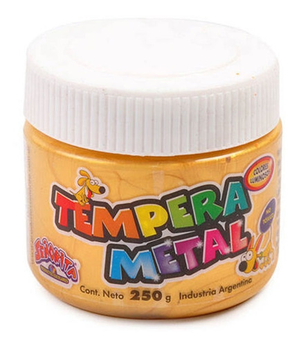 Tempera Pintura Sta Señorita Pote 250g Colores Metal Color Oro