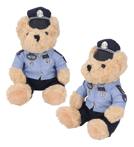 Polush Officer Toy Bear, Desenho Animado, Peludo, Urso De Tr