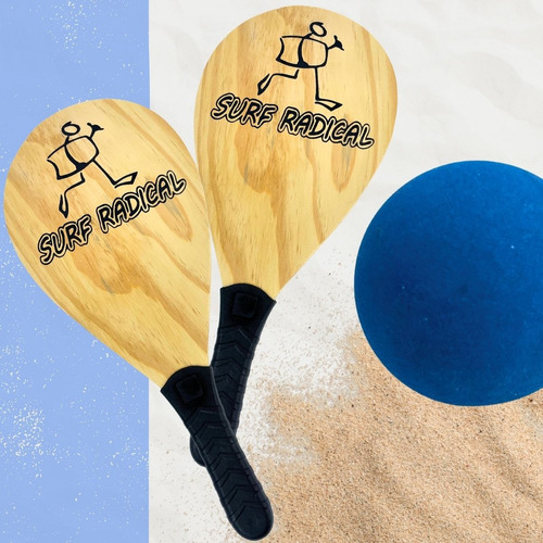 Raquete Frescobol C/4 Bolinhas Esporte De Praia Beach Tenis Cor Sortido