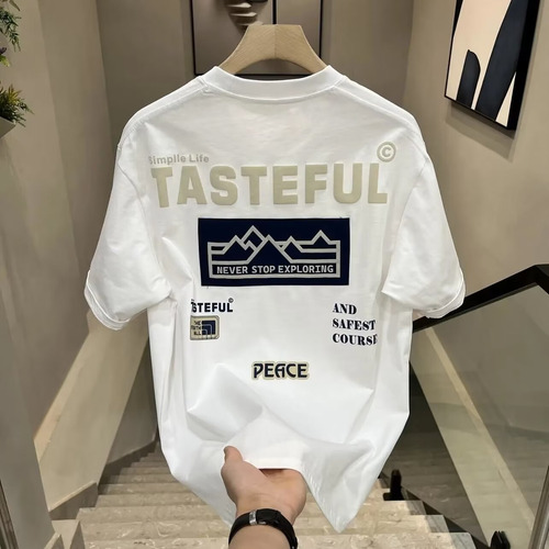Playera Transpirable De Algodón Blanca Para Verano De 2024 P