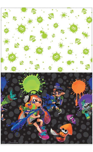 Cubierta De Mesa De Papel Splatoon - 54 X 96 | Multicolores 