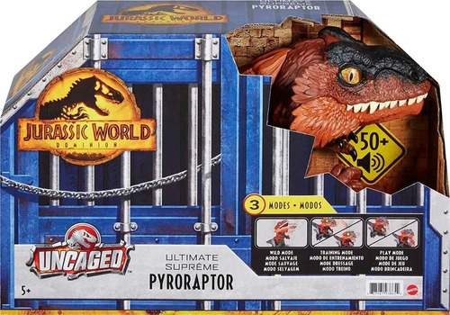 Jurassic World Pyroraptor Interactivo +50 Sonidos - Mattel 