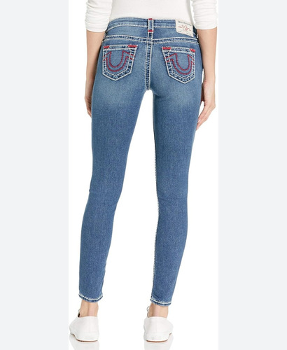 Jeans Halle True Religion Costura Coral