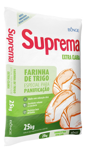 Farinha de Trigo para Panificação Extra Clara Suprema Saco 25kg