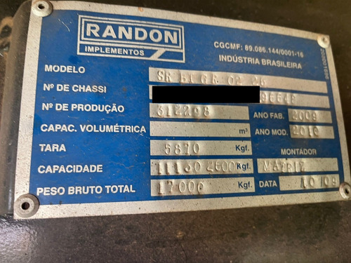 Semi-reboque Graneleira 10/10 Preta 2 Eixos