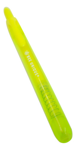 Caneta Marca Texto Retrátil Amarelo Bee Unique