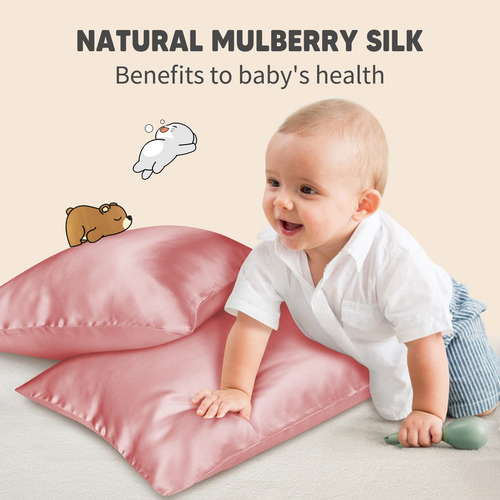 Funda De Almohada Para Niños Pequeños Olesilk 100% Seda More