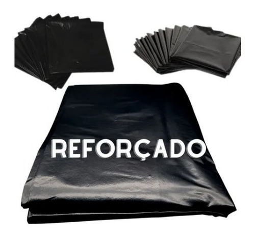 Saco De Lixo 100l Grosso Preto Reforçado Resistente - 100 Un