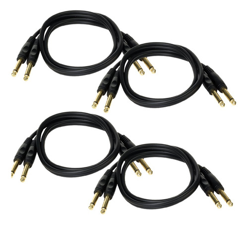 Sismica  sa-dqts3  4  4 pack De Audio De 3 foot Dual 1/4