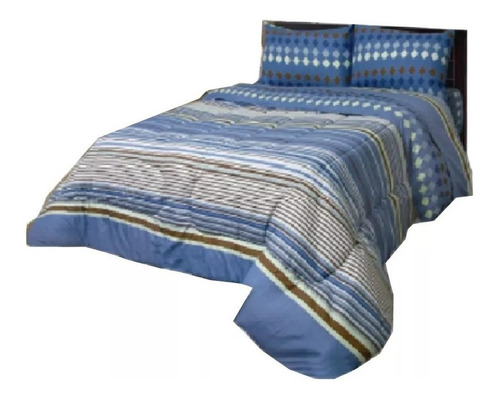 Colchon Sommier Acolchado Sabana Almohadas Patas Resortes