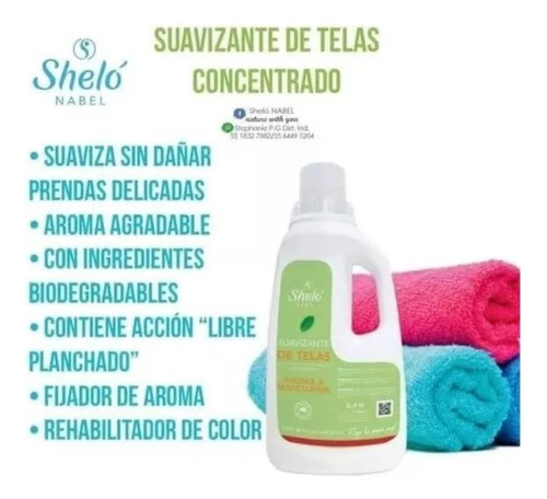 Suavizante De Telas Concentrado Aroma Mandarina Shelo Nabel
