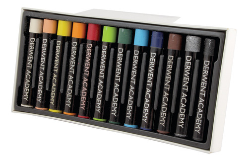 Tiza pastel aceitosa Academy Derwent de 12 colores