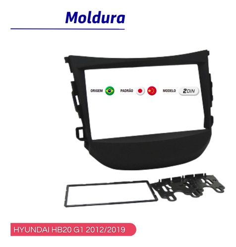 Kit Central Multimídia Hb20 12/19 2din 7pol + Câmera De Ré