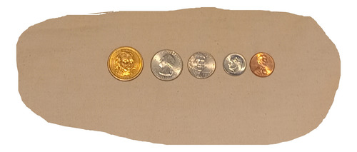 Moneda De Estados Unidos 1 Dolar 25 / 10 / 5 / 1 Centavos