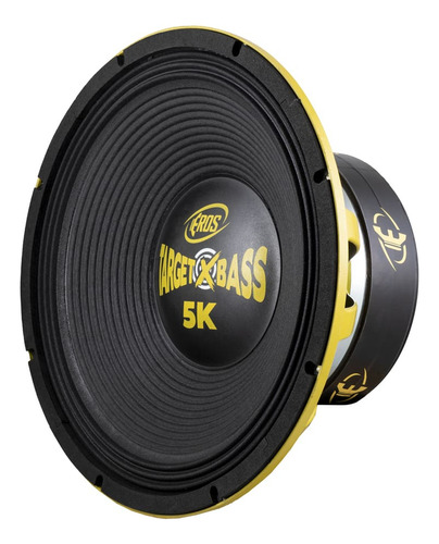 Alto Falante Eros Target Xbass 5k Woofer 2500w 15 Polegadas Cor 4 Ohms - Amarelo