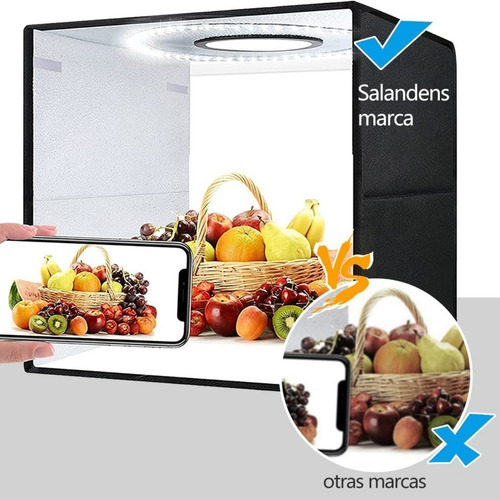 Imagen 4 de 8 de Mini Estudio Caja Luz Fotografía Usb Led 30x30 Estudio