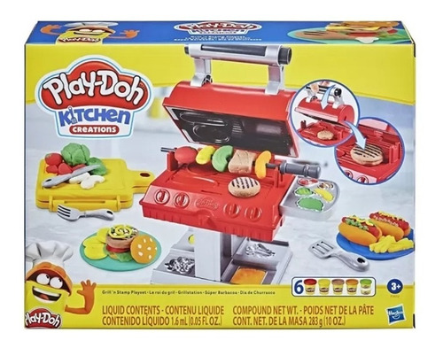 Masas Play Doh Set Super Barbacoa Hasbro Art F0652 Loonytoys