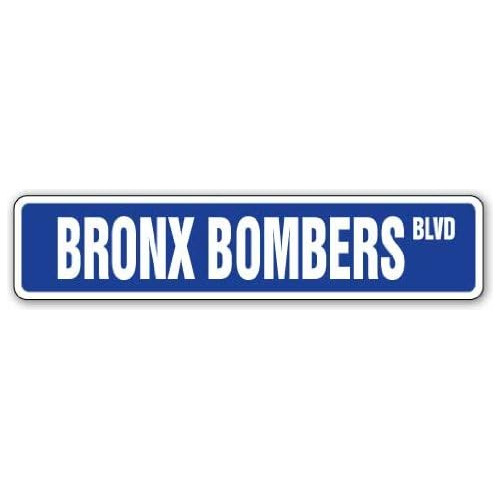 Señal De Calle Bronx Bombers Fanático Del Béisbol De...