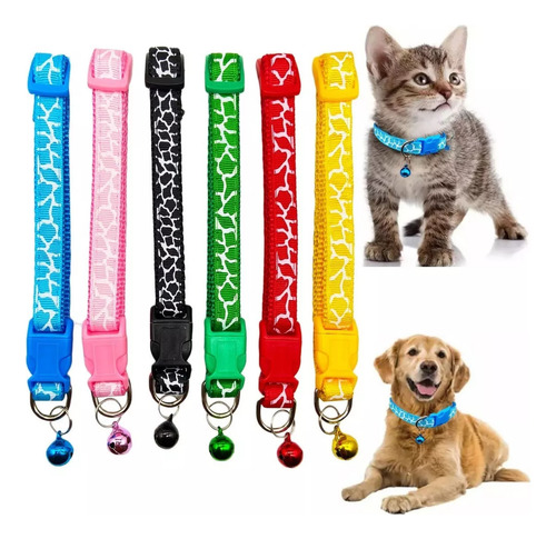 Coleira De Gato Bowknot Com Colar De Sinos Fivela Ajustável