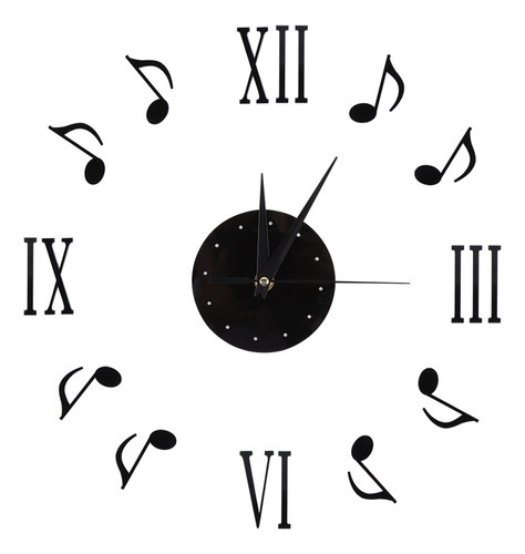 Reloj De Pared Musical Note Con Esfera De Vinilo Para Cd Y 3